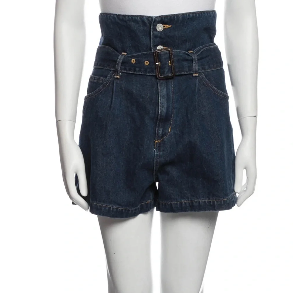 Moussy Size 27 High Rise Jean Shorts‎ Blue Medium Wash